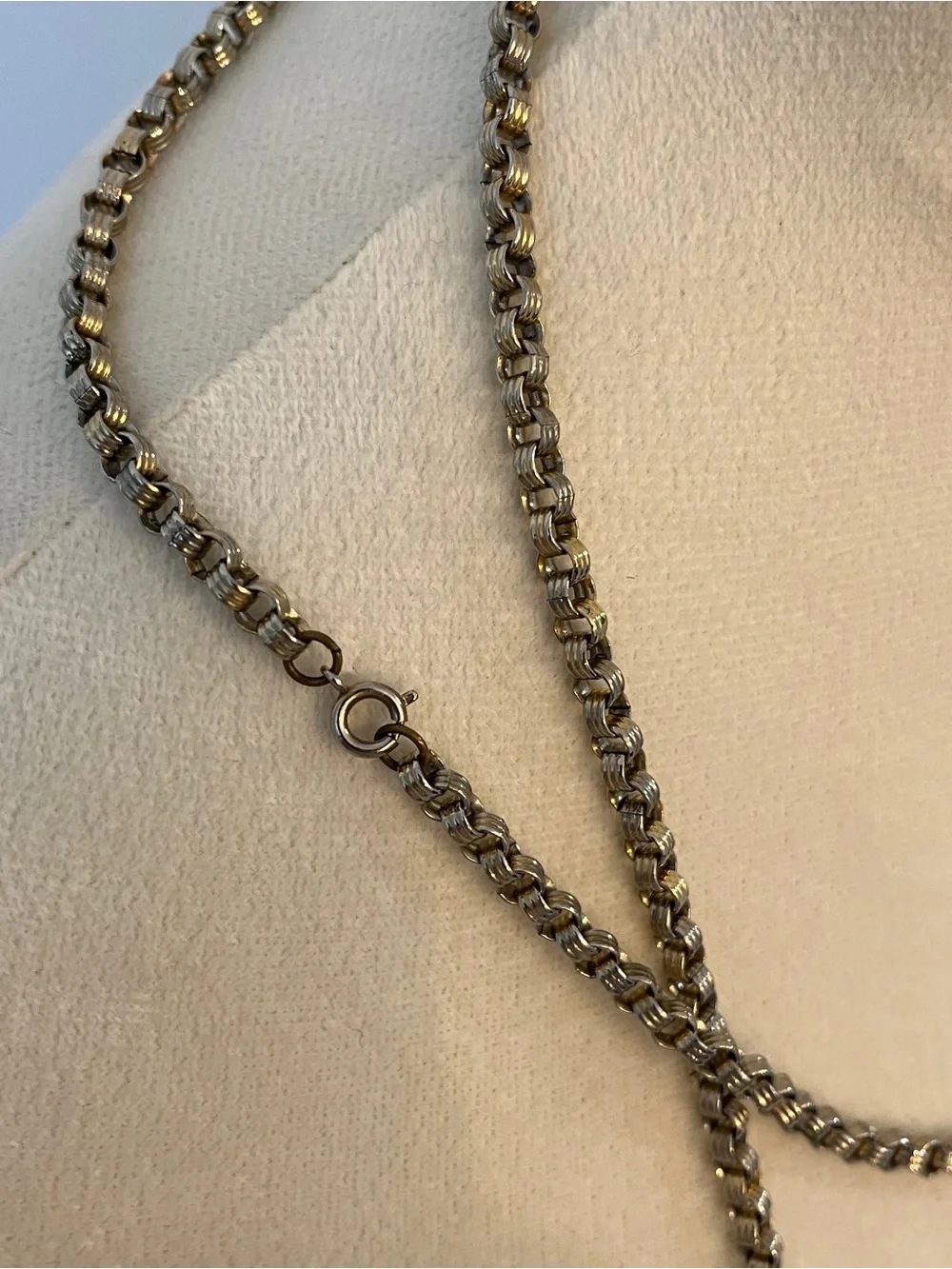 Elegant Silver-Tone Box Chain Necklace